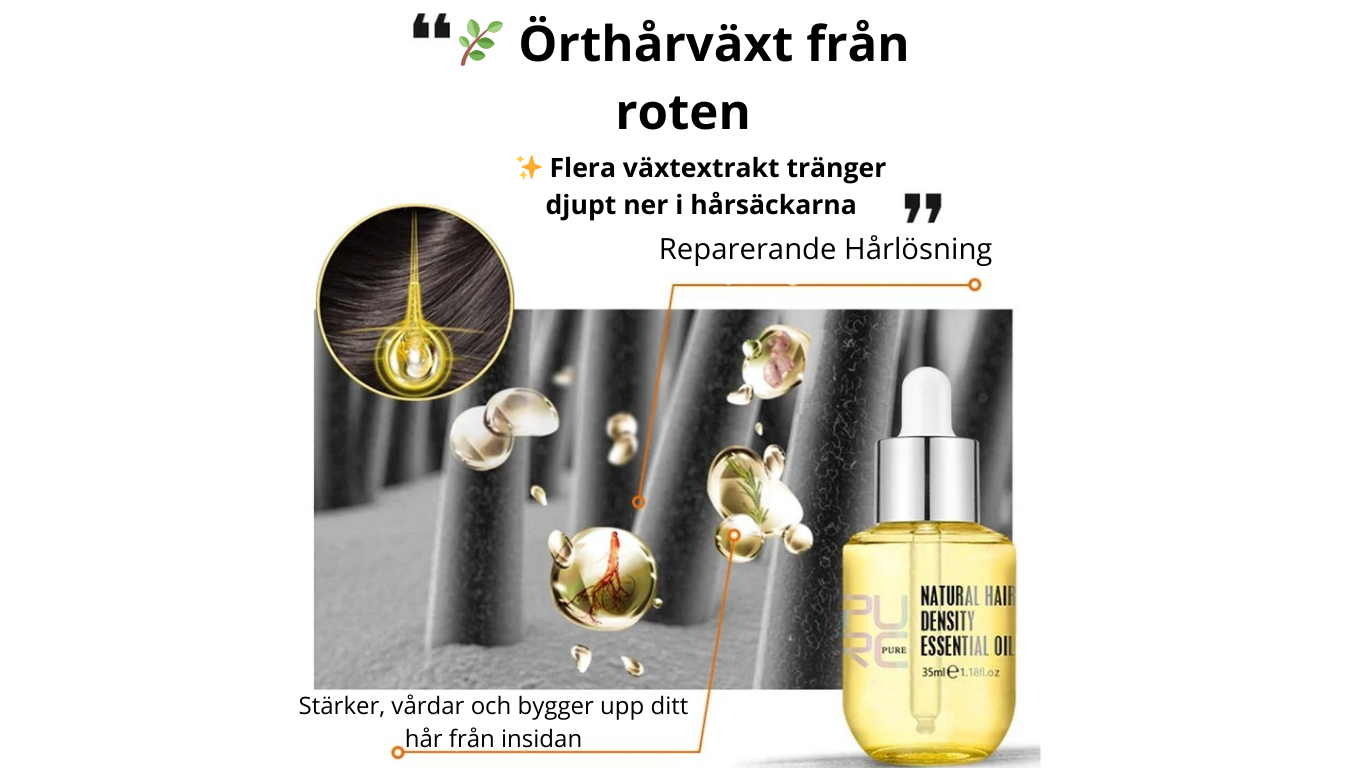 Ingefära Hårolja mot Håravfall – Stärker & Främjar Tillväxt